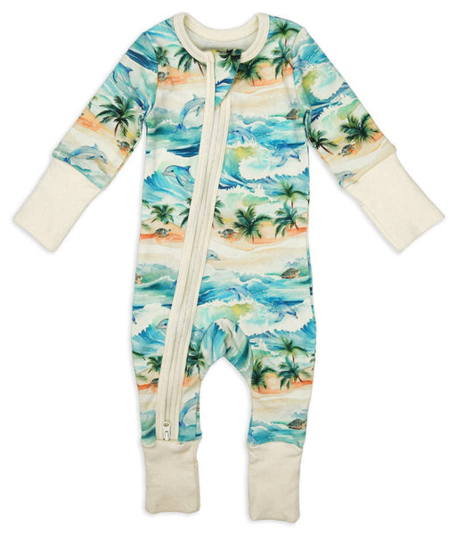 Organic Cotton Baby Pajamas 2-Way Zipper Sleeper, Maui