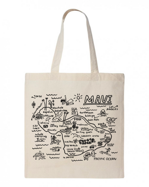 Maui Map Original Design Tote