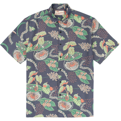 Fish N Poi Aloha Shirt - Navy