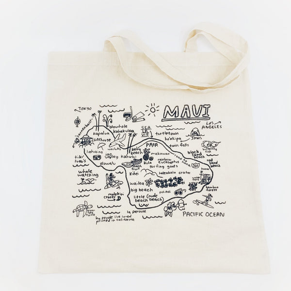 Maui Map Original Design Tote