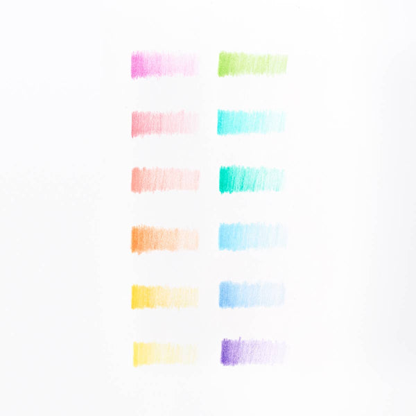 Pastel Hues Colored Pencils - Set of 12