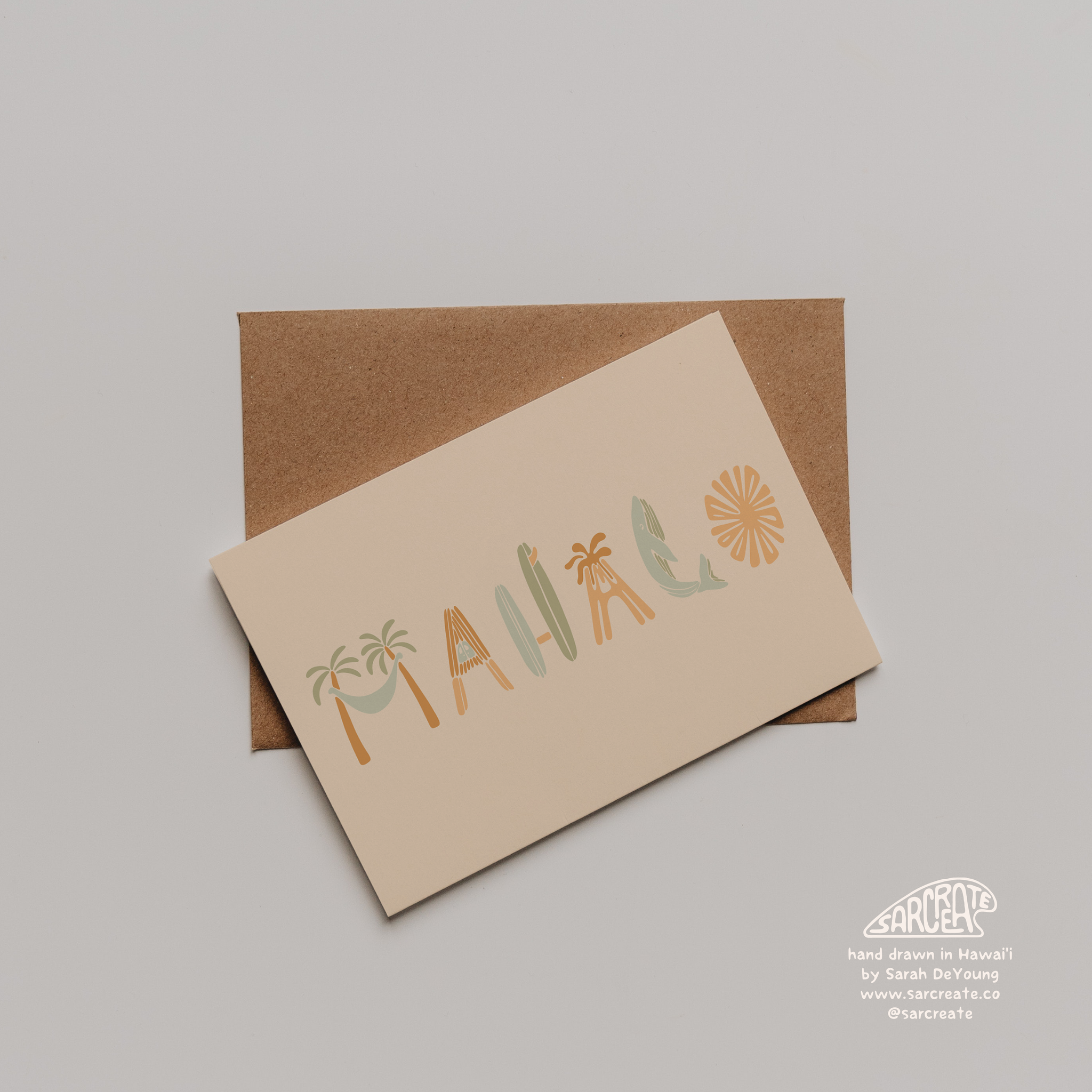 Mahalo Greeting Card