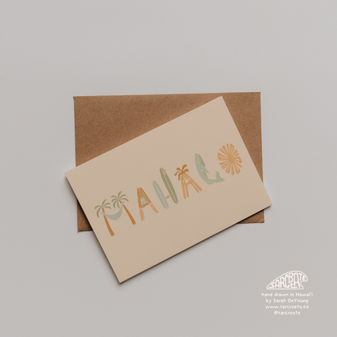 Mahalo Greeting Card