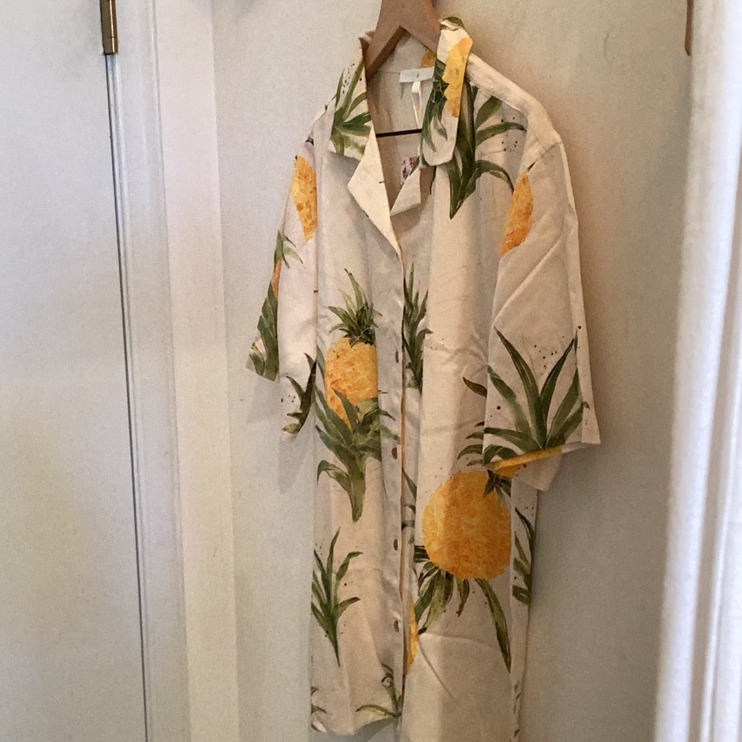 Getaway Shirt Pineapple Print