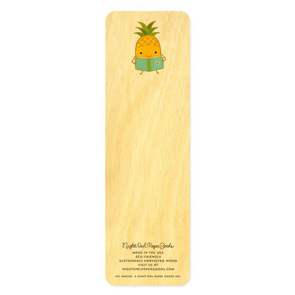 Poetry Pineapple Wood Bookmark