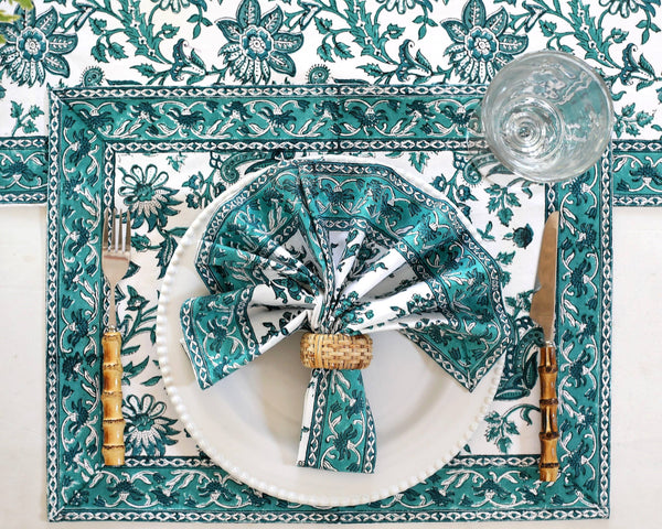 Napkin Gayatri Peacock, Set of 4