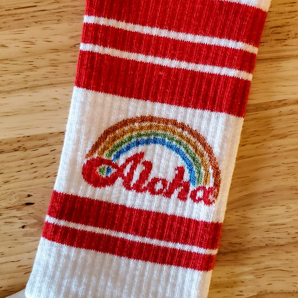 Aloha Rainbow Retro Socks