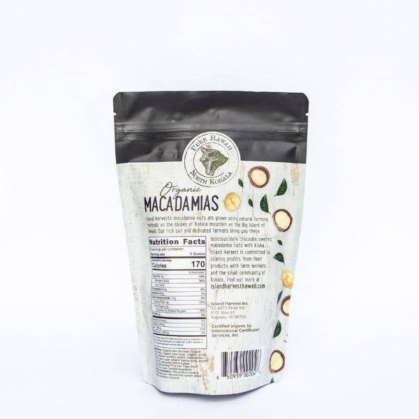Organic Macadamias with Dark Chocolate (9oz)