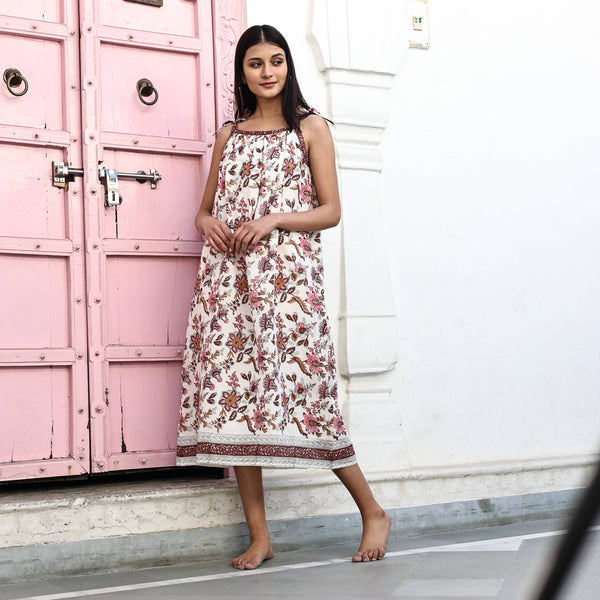 Block Printed Dress- Meera