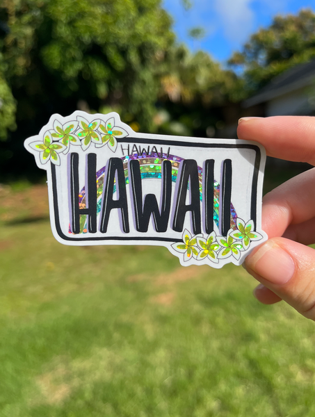 Hawaii License Plate Sticker