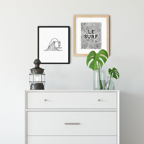 Surfing Pineapple • Art Print