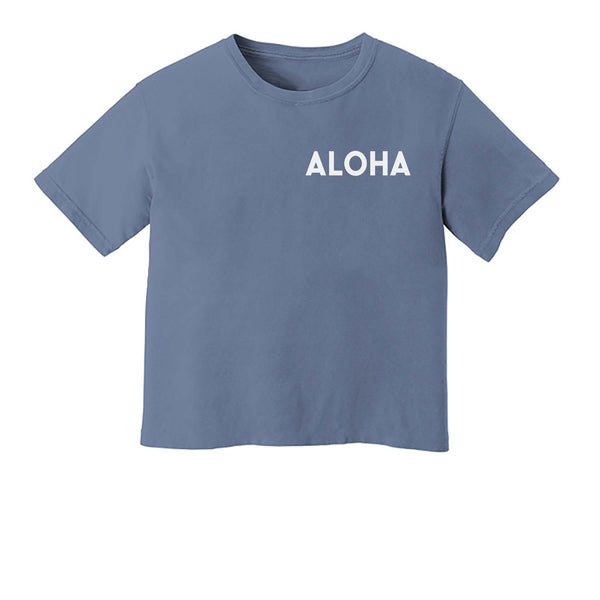 Aloha Washed Crop Tee | Varied Colors