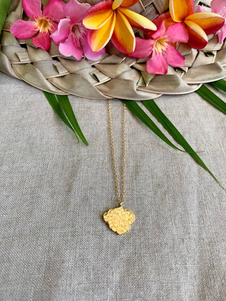 Maui Textured Gold Necklace