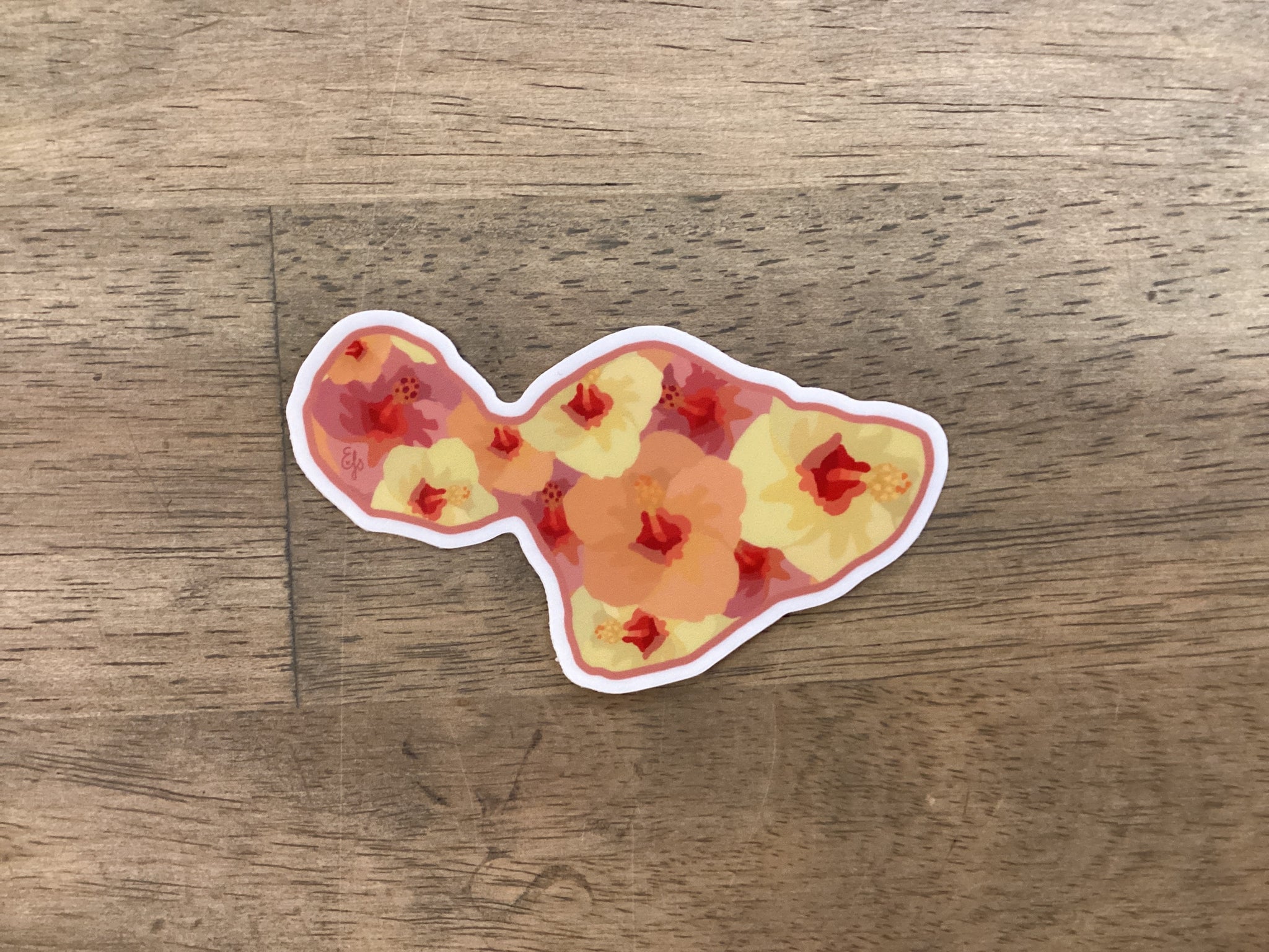 Hawaiian Flowers, Sunrise Shell & Monstera Stickers By 12 Year Old Maui Artist