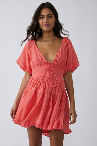 Free People Perfect Day Dress With Cross Back Tie