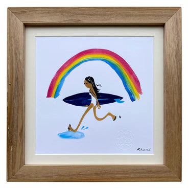 Sweet Surf Girl Rainbow Print
