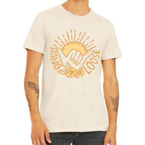 Hang Loose Shaka Unisex Tee Natural Color