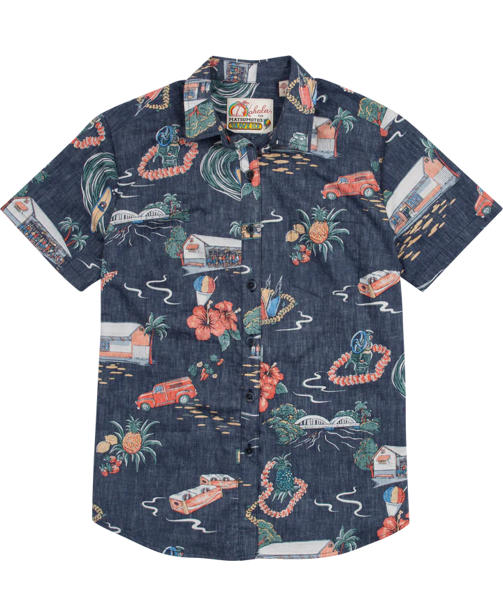 Matsumoto’s Navy Blue Print Boy’s Shirt