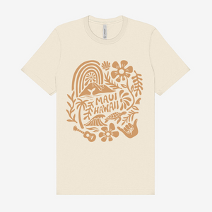 Maui Hawaii Iconic North Shore Things Unisex Tee | Natural