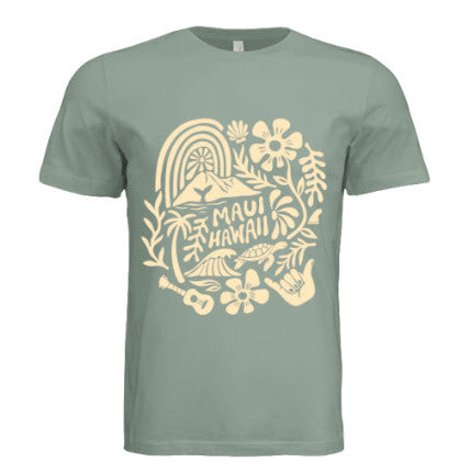 Maui Icons Tee | Sage Green