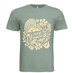 Maui Icons Tee | Sage Green