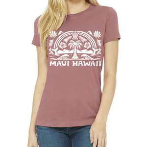 Maui Hawaii Scenic Women's Tee | Mauve Pink