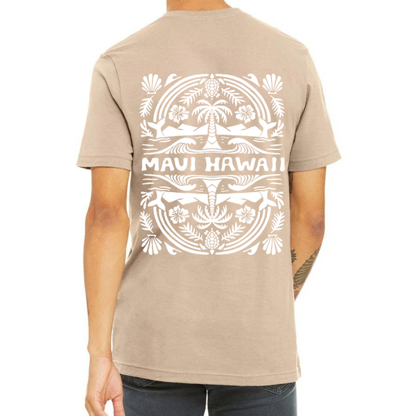 Maui Hawaii Scenic Unisex Tee | Tan