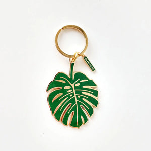 Monstera Leaf Keychain