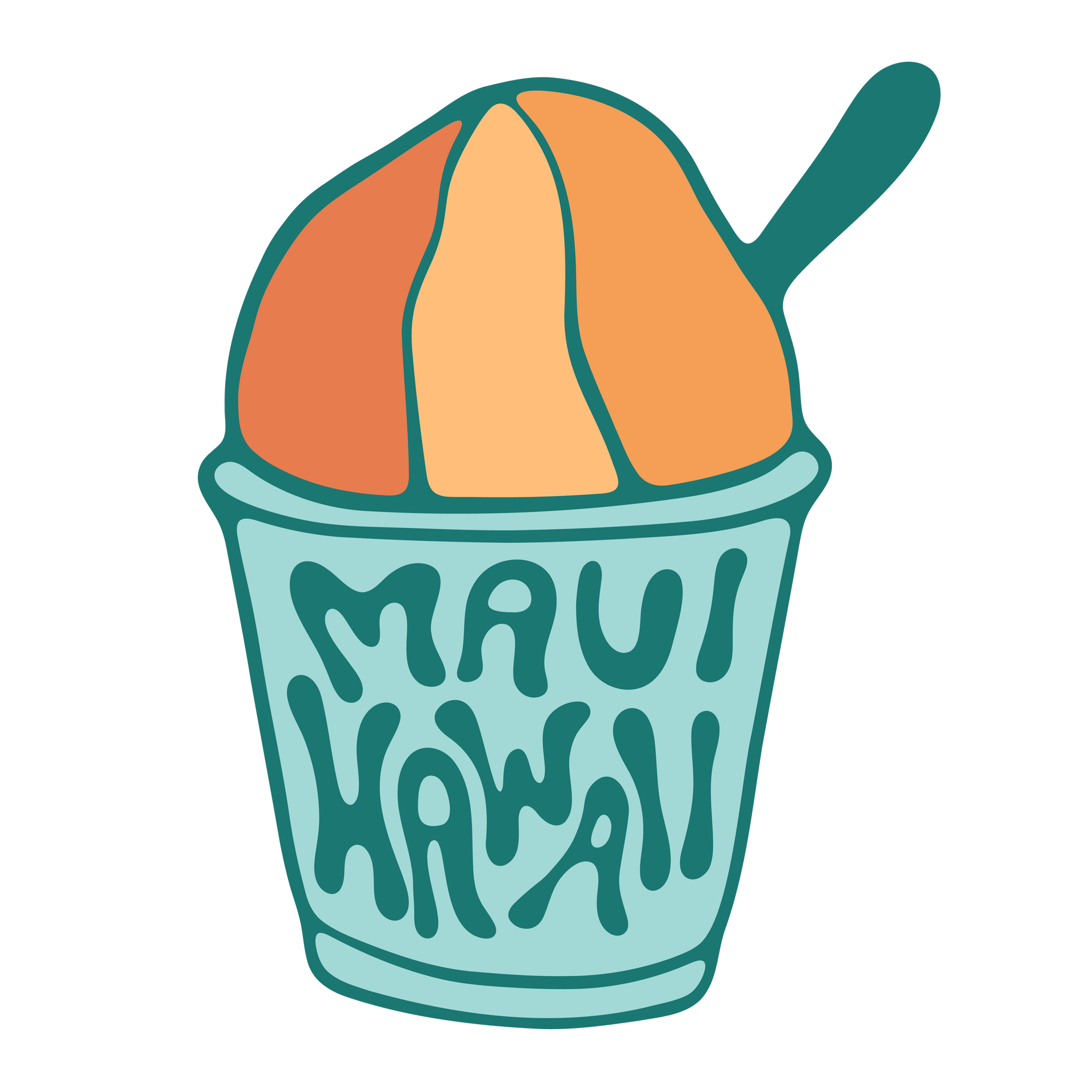 Shave Ice Maui Hawaii Sticker | Blue