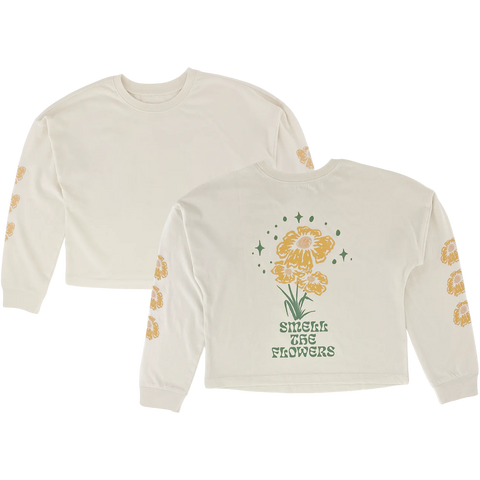 Smell The Flowers Oversized Kids Long Sleeve Tee
