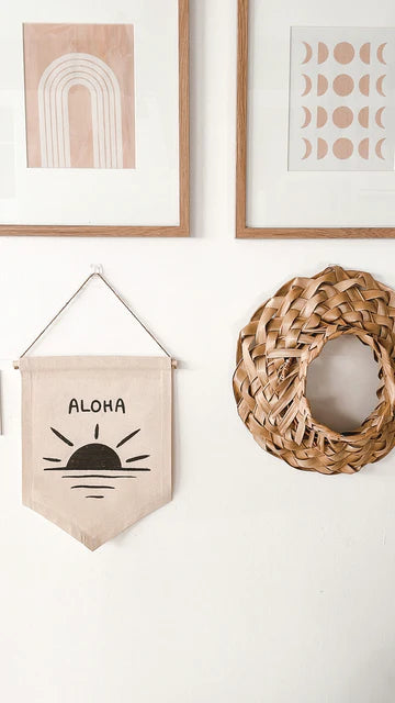 Sunset Aloha Wall Banner