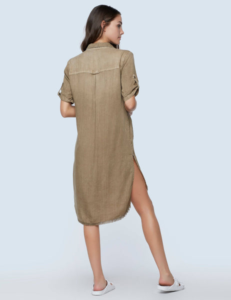 Camper Denim Shirtdress-Brown