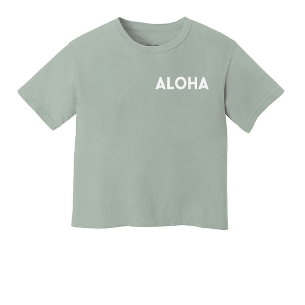 Aloha Washed Crop Tee | Varied Colors
