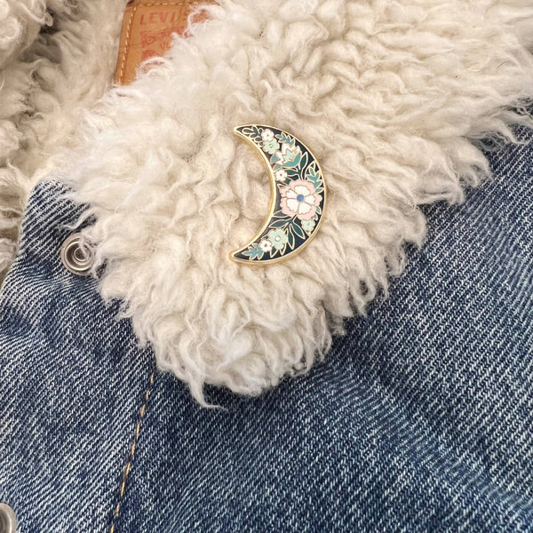 Botanical Moon Enamel Pin