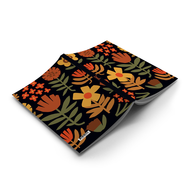 Chunky Floral Layflat Journal Notebook: Lined / Classic
