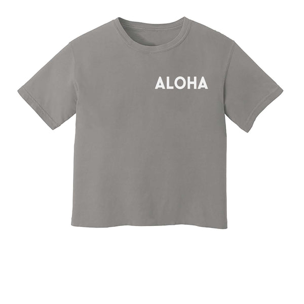 Aloha Washed Crop Tee | Varied Colors