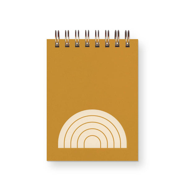 Rainbow Mini Jotter Notebook: Saffron Cover | Off-White Ink