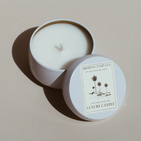 4 Oz Coconut Wax Botanical Tin Candle | Oceano Yuzu Sea Salt