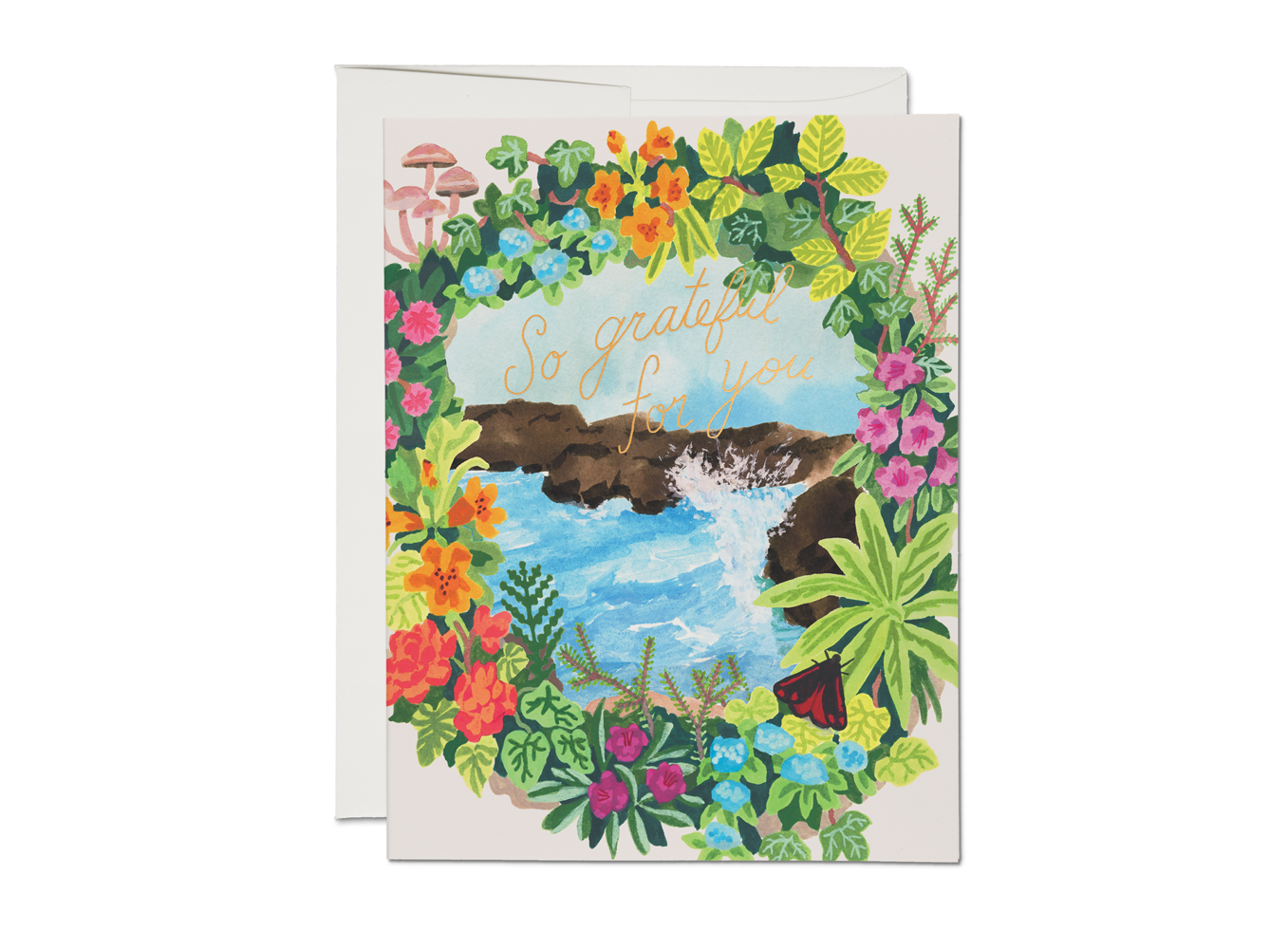 So Grateful For You Ocean Vignette Thank You Card