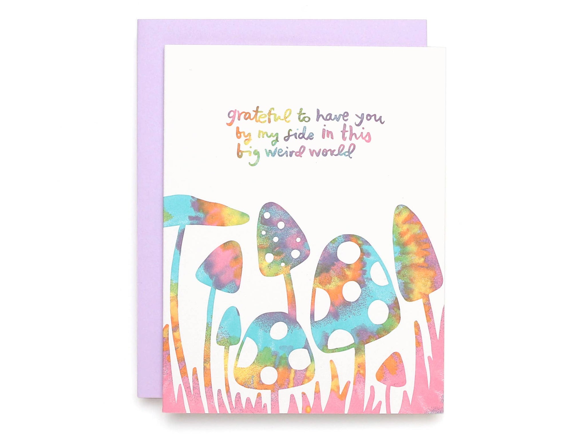 Grateful Mushrooms - Letterpress Greeting Card