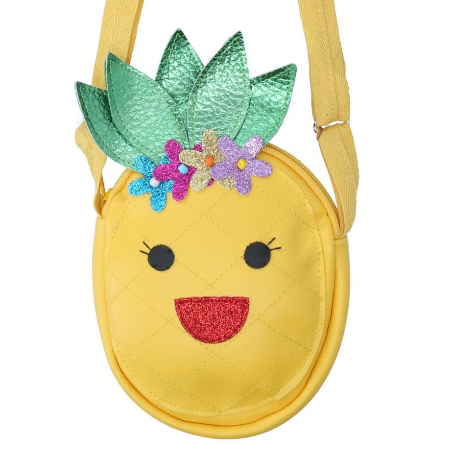Kids Pineapple Crossbody Bag- Yellow