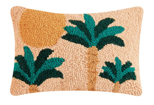 Sunset Palm Trees Hook Pillow