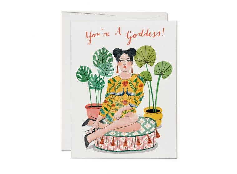 Cushion Goddess friendship greeting card