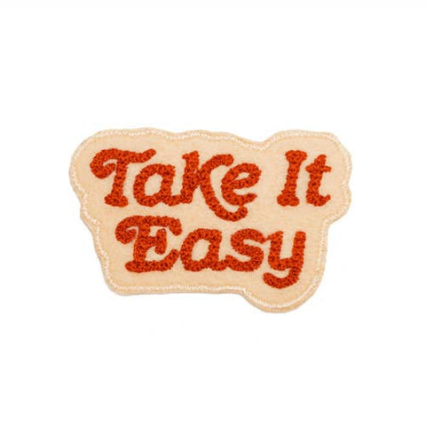Take It Easy Chain Stitched Patch: Blush