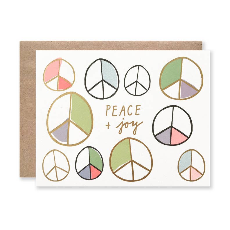 Holiday / Peace And Joy With Gold Foil Card