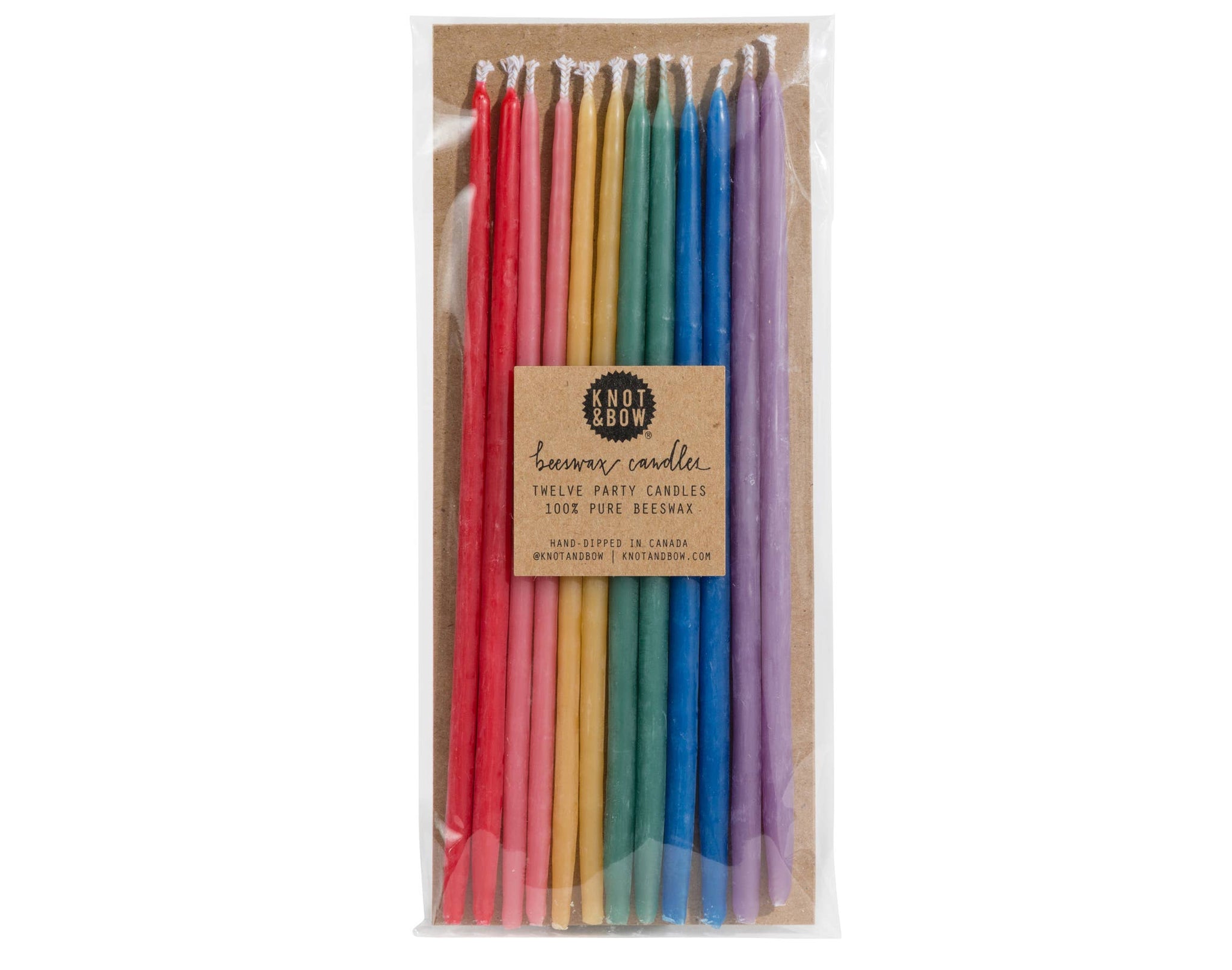 Assorted Tall Beeswax Birthday Candles