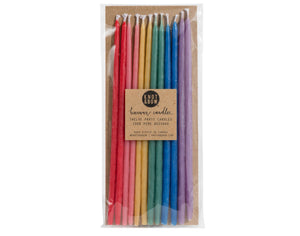 Assorted Tall Beeswax Birthday Candles