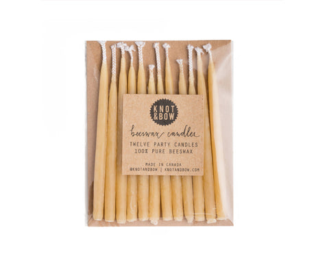 Natural Beeswax Birthday Candles