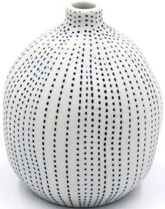 Blue Dash Porcelain Bud Vase Small