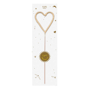 Big Golden Sparkler Wand Heart